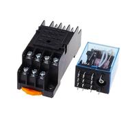 1 set MY4 small Electromagnetic relay Power Relay DC12V DC24V AC110V AC220V Coil 4NO 4NC DIN Rail 14 pins + Base Mini(DC,6V)