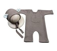 1 Set Newborn Photography Clothing Hat+Rompers Baby Boys Girls Photo Props Accessories New Born Clothes Unique Bear Shaped Baby Outfit