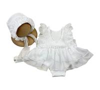 1 Set Newborns Dress with Layering Trim Accent for Photoshoots and Family Gatherings Baby Headdress Props Infant Special Occasion Dress