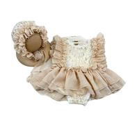 1 Set Newborns Dress with Layering Trim Accent for Photoshoots and Family Gatherings Baby Headdress Props Infant Special Occasion Dress