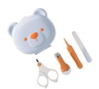 1 Set Newborns Grooming Essential Tool with Nails Clippers Scissors and Travel Storage Box for Infant Nails Care Infant Manicure Set