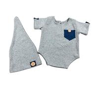 1 Set Newborns Photography Costume Props Gentle Cotton Romper with Bonnet Comfortable Jumpsuit Hat for Family Photos First Year Anniversary Baby Outfit