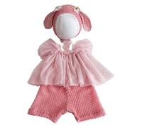 1 Set Newborns Photoshoots Dress Lace Bodice Tulle Skirt Cotton Lining Baby Girls Outfit with Animal Ears Hat Girls Lace Newborns Outfit