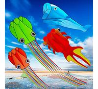 1 Set Octopu Kite Octopus Cartoon Foldable Entertainment for Beach Children Green 70x420 cm