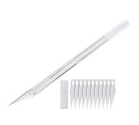 1 Set of 11 Blades Mobile Phone DIY Repair Guide Non-Slip Metal Scalpel Set EDC Carving Fork Kit Cake Decorated Tool