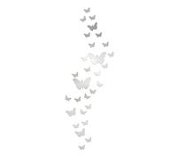 1 Set of 35 Butterfly Mirror Wall Stickers, Acrylic Mirror Stickers, 3D Wall Art Fashion Design, DIY Bedroom Living Room Study Background Wall Decoration