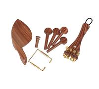 1 Set Of 4/4 Violin Fittings Jujube Wood Color Violin Parts Accessories Peg With Tailpiece Chinrest Endpin