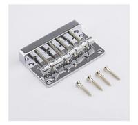 1 Set Of 4 String Bridge For Rock Bass Bridge Bass Guitar(Chrome)
