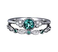 1 Set of 510 Pairs Size Women's Ring Jewellery Rings Pair Rings Plastic (Green, One Size)