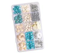 1 Set of 715 PCS Ocean Theme Adult Jewellery Making Kit Bracelet Loose Bead Accessory Box Starfish, Sea Turtles, Shells Summer Seaside Accessories Handmade Bracelets, Earrings, Necklace