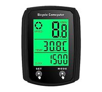 1 Set of Bicycle Odometer; with Magnet, Silicone Pad, Sensor Holder, 5 Cable Ties, Waterproof with Backlight, Touch Screen Speedometer, Bicycle Accessories (Black)