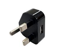 1 set of Black British standard mobile phone plug fast charging head, 5V 1A USB Wall Charger, 3-Pin Mains Power Adapter for EuroFone Rechargeable LED Candles (NOT INCLUD LED CANDLES)