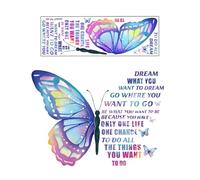 1 Set of Butterfly Wall Stickers, Creative Styling Wall Stickers, Waterproof Wall Stickers, Inspirational Quote Wall Stickers, and Home Decoration Stickers.
