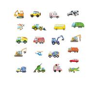 1 Set of Cartoon Engineering Car Stickers, Creative Luminous Stickers, Children's Room Decorative Wall Stickers, Home Accessories.