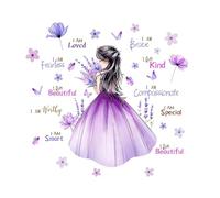 1 Set of Girls Butterfly English Wall Stickers, Children's Room Decoration, Creative Decorative Wall Stickers, and Home Decoration Supplies.