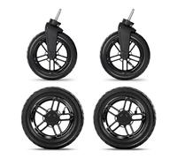 1 Set of Inflatable Wheels for Beberoad Pets All-Terrain X-5 Luxury Pet Stroller, Double Shock Absorption, 360° Swivel, 4-Wheel Suspension, Built-in Bearings, Silent Smooth Ride for Outdoor Use
