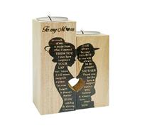 1 Set of Love Candle Holders, Wooden Ornaments, Personalized Creative Accessories, Desktop Ornaments, Love Ornaments, A Birthday Gift for the Best Mother