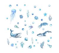 1 Set of Marine Themed Wall Stickers, Creative Luminous Stickers, Animal Shape Stickers, Home Decorations, Suitable for Living Room, Entrance Hall, Study Room.