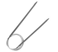 1 Set of Metal Circular Knitting Needles, Double Pointed Knitting Needles 4mm to 80cm Fixed for Beginners and Professionals, Craft Projects and Textiles, (1 pc, 4 mm)