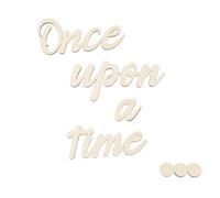 1 Set of Once Upon a Time Sign Wooden Reading Corner Decor Kids Room Stickers Photo Wall Decoration Signage Room Decor for Living Room Office Room