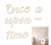 1 Set of Once Upon a Time Sign Wooden Reading Corner Decor Wall Nursery Decor Sign for Eading Library Corner Nook Kids Room Bookshelf Home Decor Diy Decoration