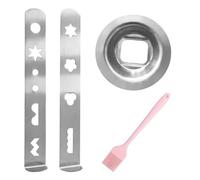 1 Set of Shortbread Attachments, 1 Oil Brush, Biscuit and Pastry Making Accessories, Stainless Steel Meat Grinder Attachment, Kitchen Aid Baking Multi-Tool