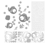 1 Set of Small Fish Acrylic Wall Stickers, 1 Set of Bubble Wall Stickers, Creative Bathroom Wall Stickers, DIY Artistic Wall Decoration Stickers, Home Wall Stickers Decoration