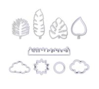 1 Set of Tropical Leaf Molds, 1 Set of Cloud Molds, Leaf Cookie Cutters, Cookie Cutters, Scone Cutters, Cookie Decorations, Cloud Cookie Cutters