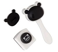 1 Set Onigiri Mold Rice Ball Molds Cute Panda Pattern Sushi Mold Rice Shaper Mold Bento Accessories DIY Kitchen Tools for Home Party Meal Make, Black