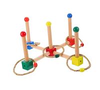 1 Set Outdoor Garden Quoits Tossing Ring for Interactive Ring Toss Game for Family Fun Develops Hand Eye Coordination Durable and Safe Random Color