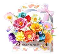1 Set Paper Flower Science Kit, Colorful Bloom Joy Magical Flower Making Kit for Kids, Learning & Educational DIY Art Gifts for Children, Paper Flowers