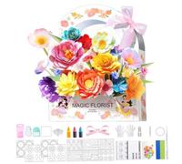 1 Set Paper Flower Science Kit, Colorful Bloom Joy Magical Flower Making Kit for Kids, Learning & Educational DIY Art Gifts for Children, Paper Flowers, Science