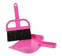 1 Set Pet Cleaning Tool Kid Toys Litterbox Hamster Mouse Broom Indoor Broomstick Pig Squeegee Broom Compact Dust Portable Mini Dustpan Hand Brush Cartoon Mini Broom Rosy Plastic MOBUTOFU