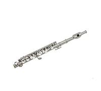 1 Set Piccolo Flute Cleaning Kit, Detachable Silver Plated C Piccolo with Screwdriver PU Leather Box Cleaning Tool Set for Beginner (Silver)