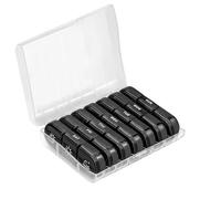 1 Set Pill Box 7 Days Organizer 21 Grids 3 Times One Day Portable Travel with Large(White Box Black Grid)