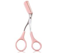 1 Set Pink Eyebrow Trimming Scissors with Built-in Comb, Stainless Steel Precision Grooming Tool, Perfect Brow Shaping Scissors for Women Daily Care