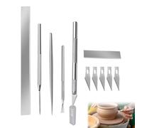 1 Set Polymer Clay Tools Multifunctional Clay Sculpting Tools Aluminium Alloy Engraving Tool for Modeling Embossing Sculpting Shaping Miniatures Handmade DIY Clay Crafting Pottery Tools
