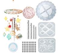 1 Set Portable Lightweight Silicone Craft Mold for Easy Creation of Heart and Star Pendants Windchimes Ornament Silicone Mold Set for Windchime