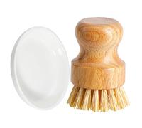 1 Set Pot Brush Pan Scrubber Natural Wood Sisal Dish Brush Cleaning Scrubber Ceramic Wok Handheld Dishwasher Manual Cleaning Brush Kitchen Supplies Pot Pan Clean Brush Palm