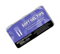 1 Set Pre-shape Acrylic Nails Tips Long Full Covers Soft Gels Press on Half Matte