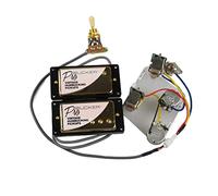 1 Set ProBucker Alnico Electric Guitar Golden Humbucker Pickups with Pro Wiring Harness For EPI (Color : Golden BK Frame)