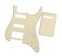 1 Set Professional Electric Guitar Pickguard SSH Back Plate And Screws Durable(Cream 3ply)