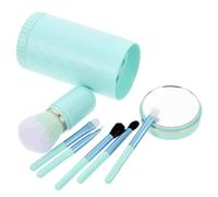 1 Set Professional Makeup Brush with Mirror of Artificial Fiber Brushes for Women Portable and Lightweight Cosmetic Tool Rotating Organizer with Lid for Convenient Use