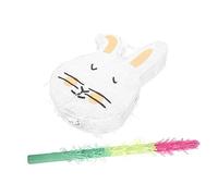1 Set Rabbit Pinata Bunny Pinata Bunny Pinata Props Pinata Sugar Filled Playing Pinata Candy Filler Rabbit Pinata Paper Cup Kid Cutlery Aluminum Film