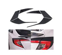 1 Set Rear Tail Light Lamp Cover Trim Sticker Fit for Honda Civic 2016 2017 2018 2019 2020 2021 Black Carbon Fiber Style