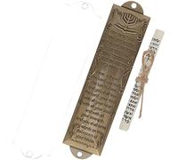 1 Set Religious Holy Scroll Alloy Religious Mezuzah Jewish Door Plaque Judaica Mezuzah Decor Jerusalem Judaica Religious Decorations Prayer Mezuzah Metal Man Hebrew