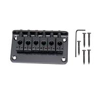 1 Set Roller Saddle Bridge Tailpiece for 6 String Electric Guitar Black