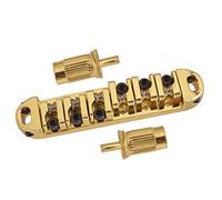 1 Set Roller Saddle Bridge with Studs for Gibson Les Paul Epiphone T-O-M - Gold, as described Gold
