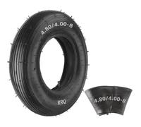 (1 Set) RRQ 4.80/4-8" Tyre and Tube Set, Universal Replacement Pneumatic Tire Fits 15.5" Wheels, TR-13 Straight Valve Stem, for Wheelbarrows, Dollies, Trolleys, Garden Carts and More
