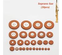 1 Set Sax Pads Universal Saxophone Pads Sax Pads Saxophone Genuine Goat Leather Pads For Alto Tenor Soprano Saxophone (1 set Soprano Sax (28 pcs))